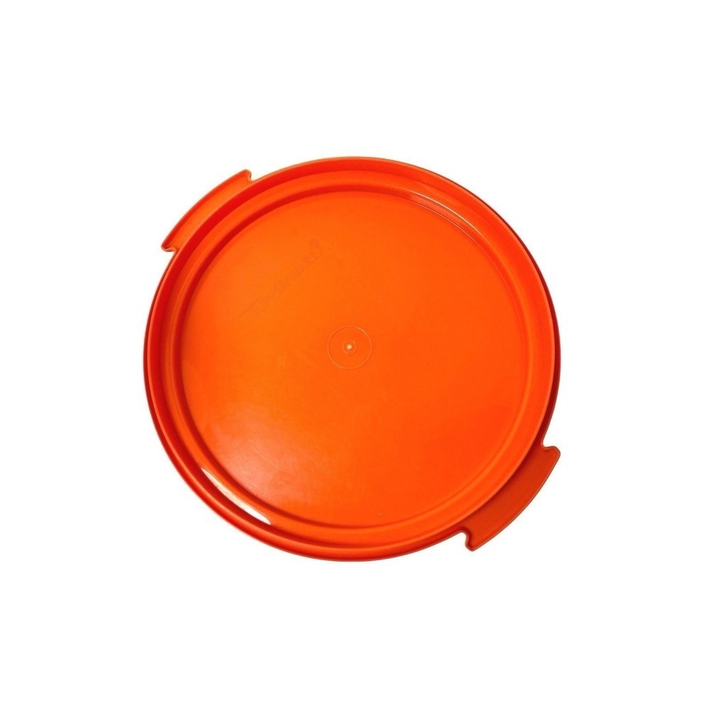 Vtg TUPPERWARE Cake Taker Round Storage Orange Summer Country Festive 80's - Picture 6 of 11